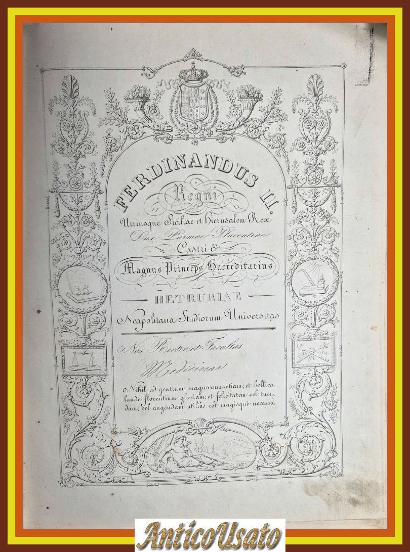 DIPLOMA DI LAUREA IN MEDICINA Antico Regno due Sicilie 1853 …