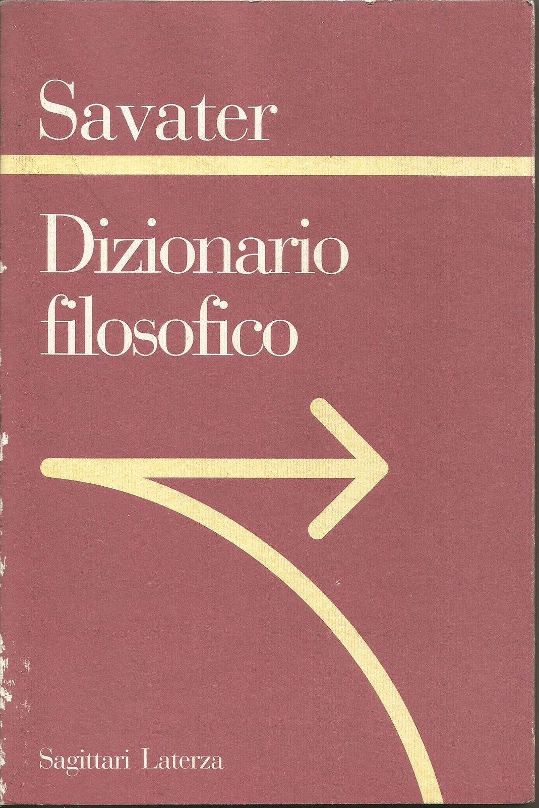 DIZIONARIO FILOSOFICO di Fernando Savater 1996 Laterza editore autografato libro