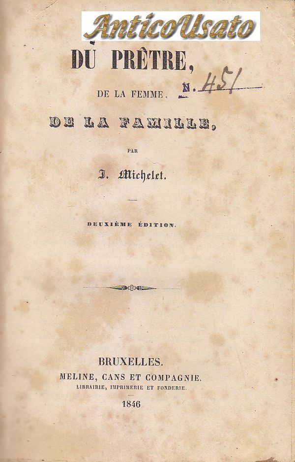 DU PRETRE DE LA FEMME DE LA FAMILLE di F …