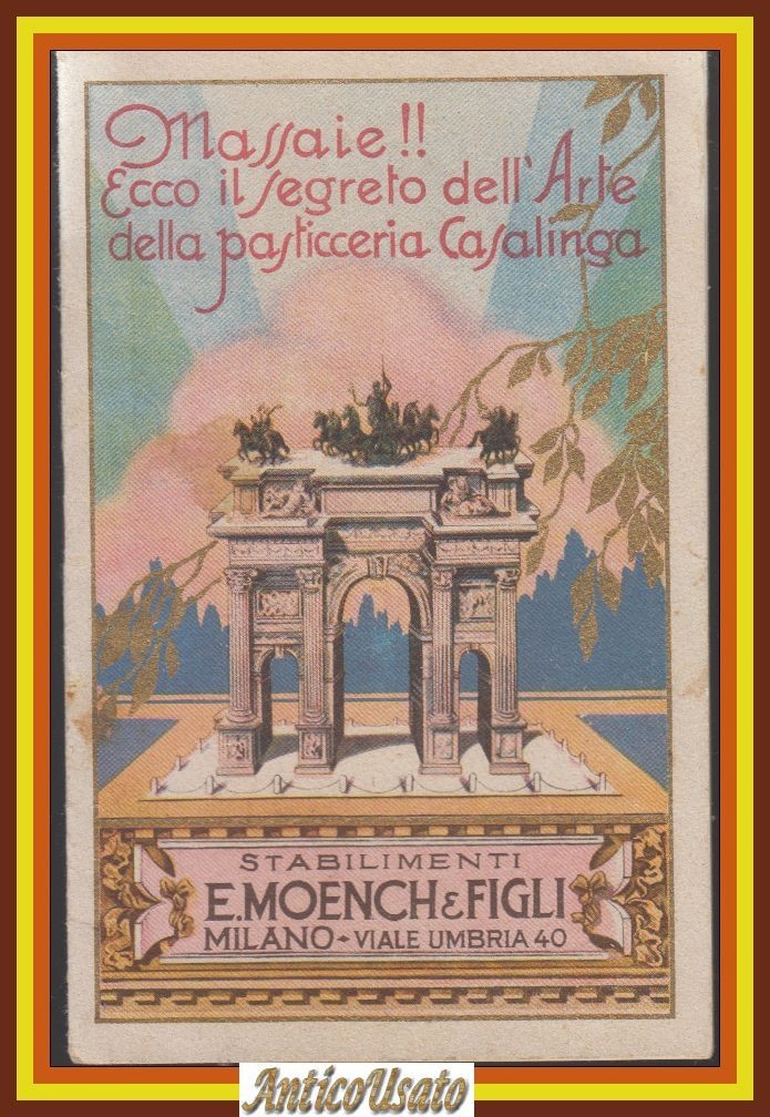 E MOENCH Libretto Brochure il segreto dell'arte della pasticceria casalinga …