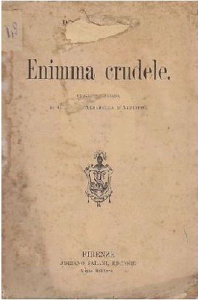 ENIMMA CRUDELE di Paolo Bourget 1900 Salani libro romanzo sentimentale …