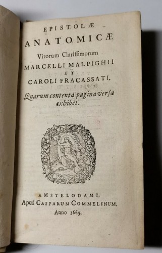 EPISTOLAE ANATOMICAE di Marcello Malpighi e Carlo Fracassati 1669 libro …