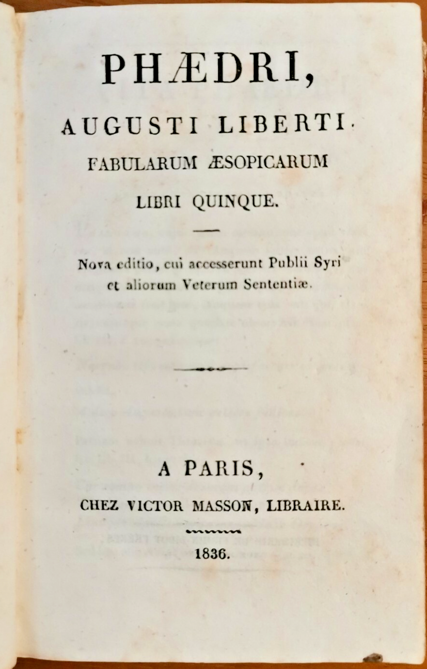 Fedro Fabularum Sallustio Catilinaria Cornelio Nepote Vitae 1836 3 volumi …