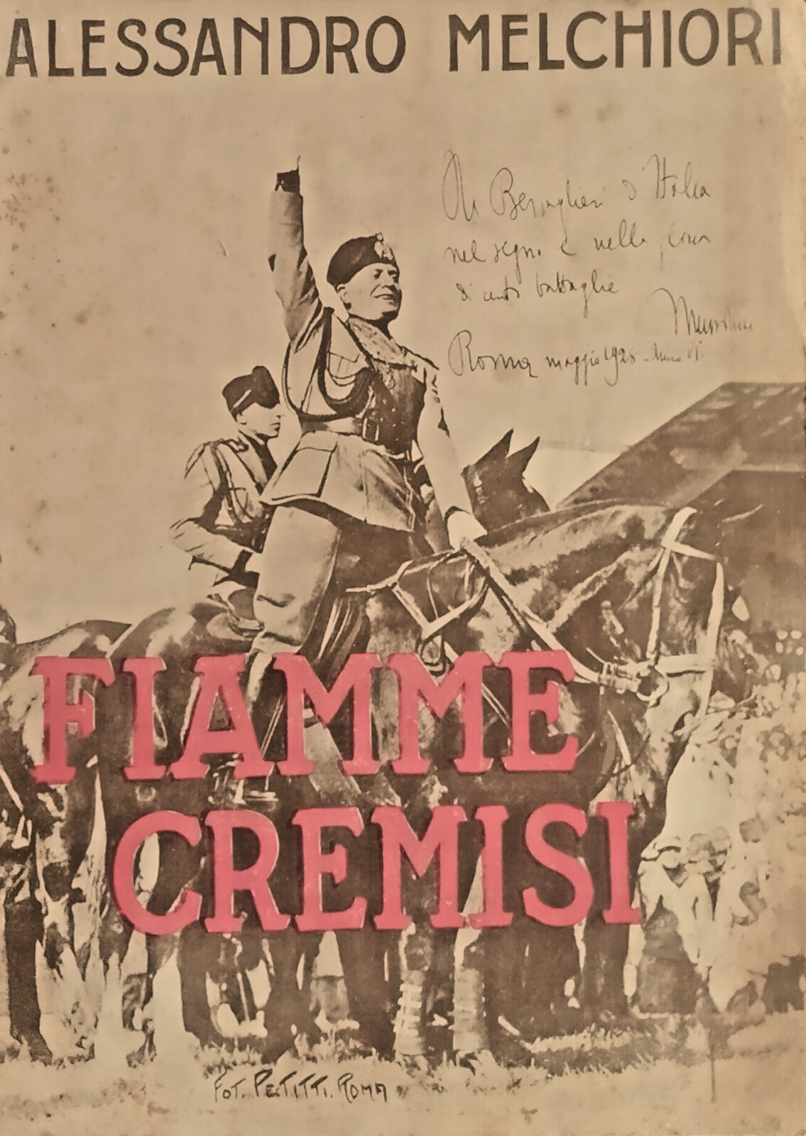 FIAMME CREMISI di Alessandro Melchiori 1929 Luzzatti Libro discorsi bersaglieri