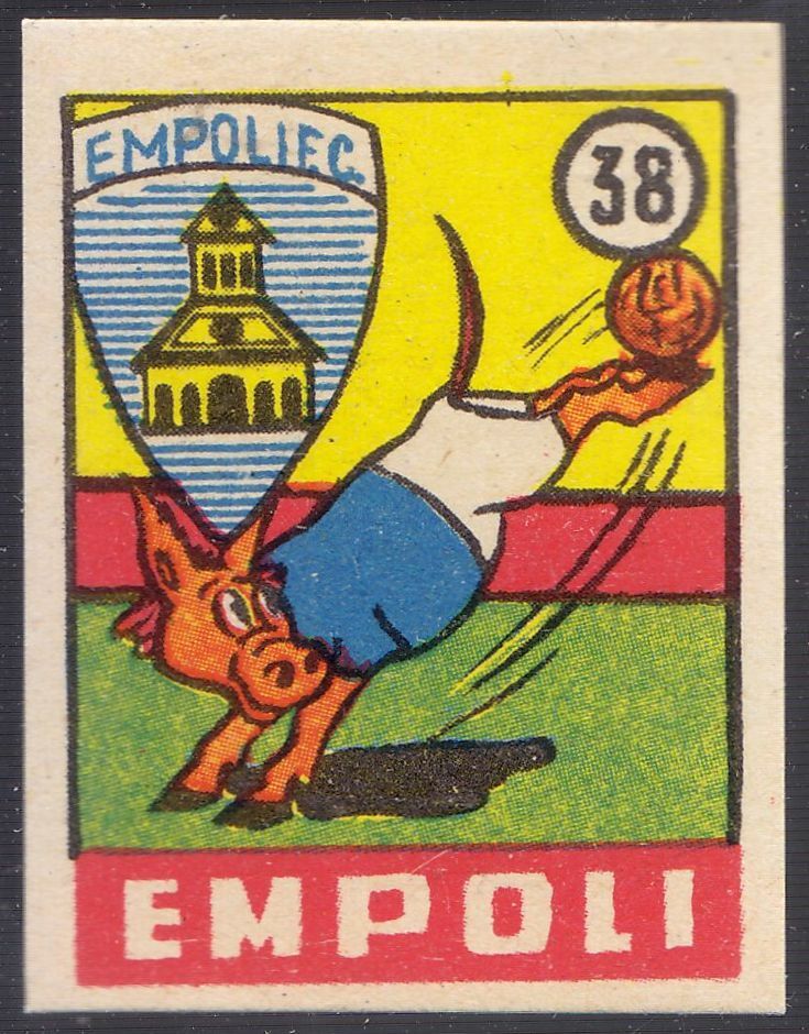 FIGURINA calcio EMPOLI mascotte scudetto 1949 Originale Nannina vintage d'epoca