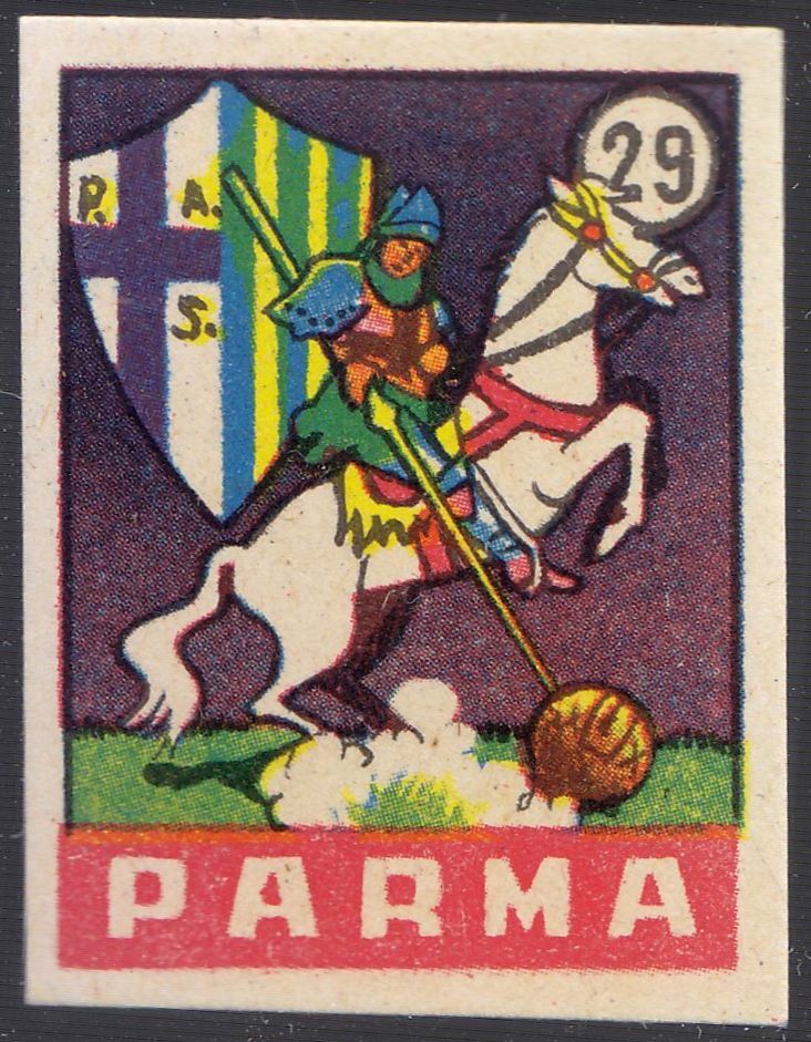 FIGURINA calcio PARMA mascotte scudetto 1949 Originale Nannina vintage d'epoca