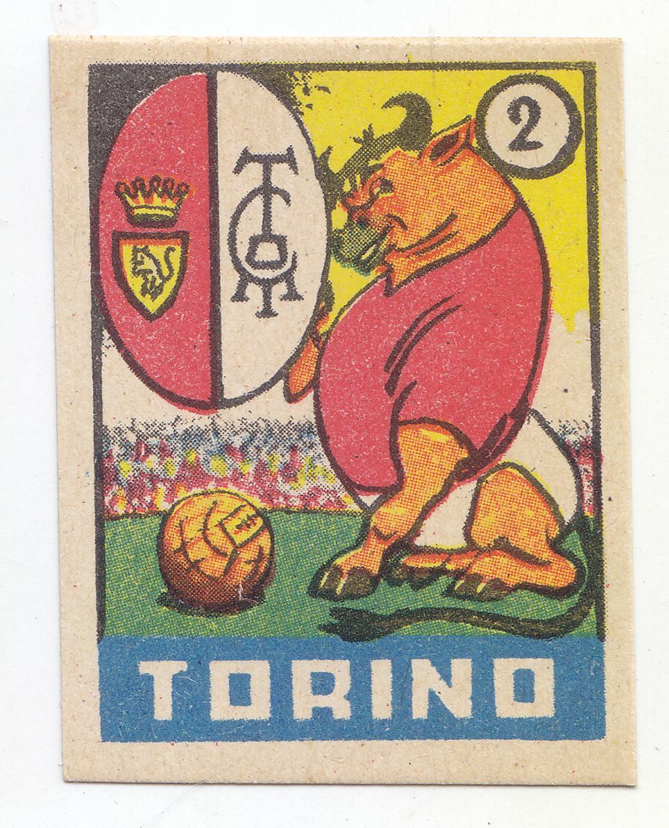 FIGURINA calcio TORINO mascotte scudetto 1949 Originale Nannina vintage d'epoca