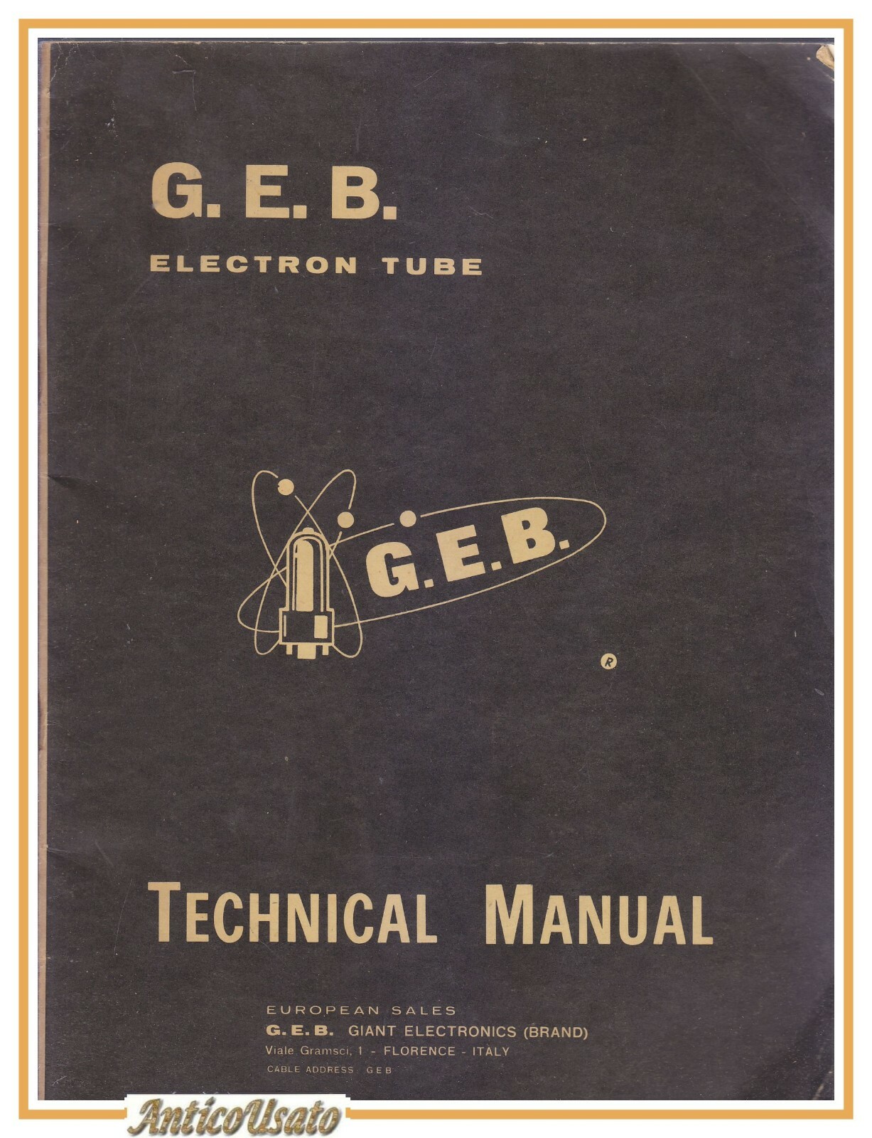 GIANT ELECTRONICS Electron Tube Technical Manual handbook libro valvole tubi …