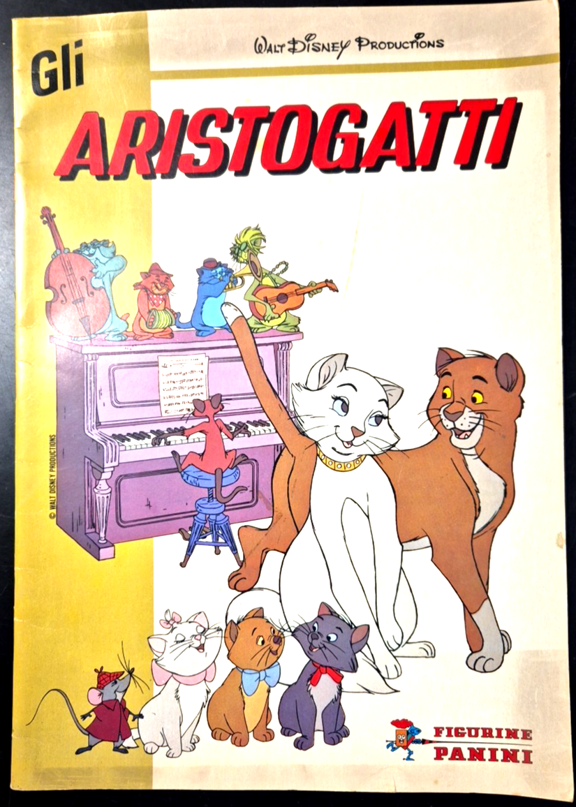 GLI ARISTOGATTI Album con 32 figurine Panini 1980 Walt Disney …
