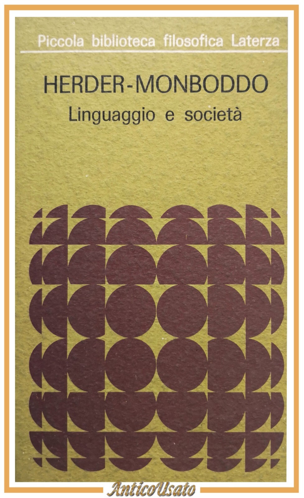 HERDER MONBODDO LINGUAGGIO E SOCIETÀ di Merker e Formigari 1973 …
