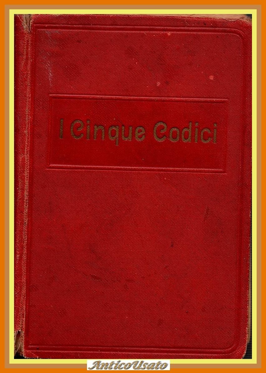 I CINQUE CODICI anni 20 Bietti Reggiani Libro civile commercio …