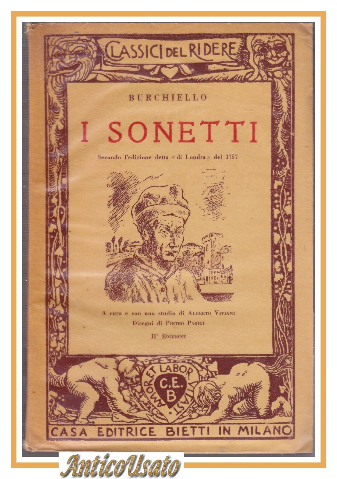 I SONETTI di Burchiello 1954 Bietti Cassici Del Ridere Libro …