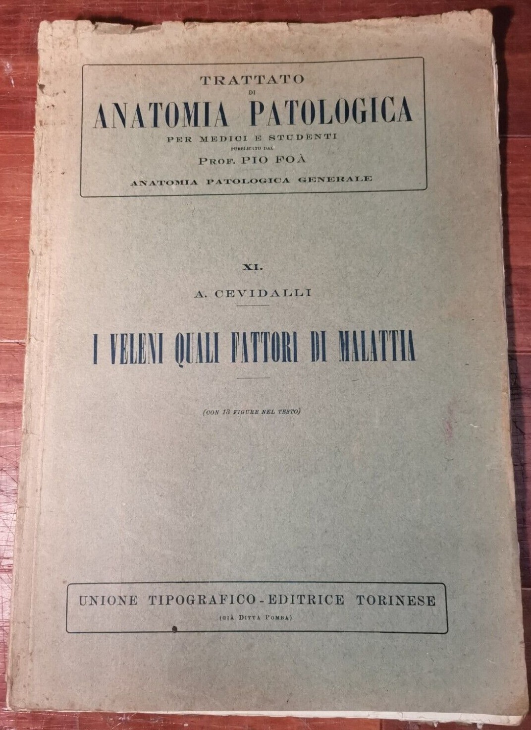I VELENI QUALI FATTORI DI MALATTIA Cevidalli 1923 Utet libro …