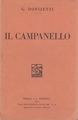 Il Campanello di Donizetti libretto opera 1933 Barion Vintage Originale …