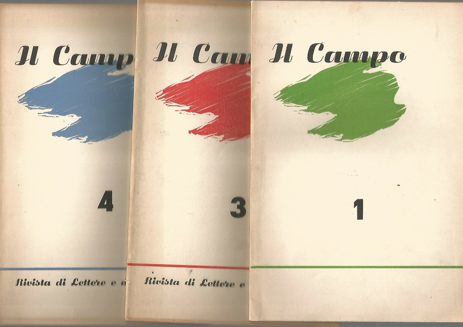 IL CAMPO Anno I numeri 1 3 e 4 rivista …