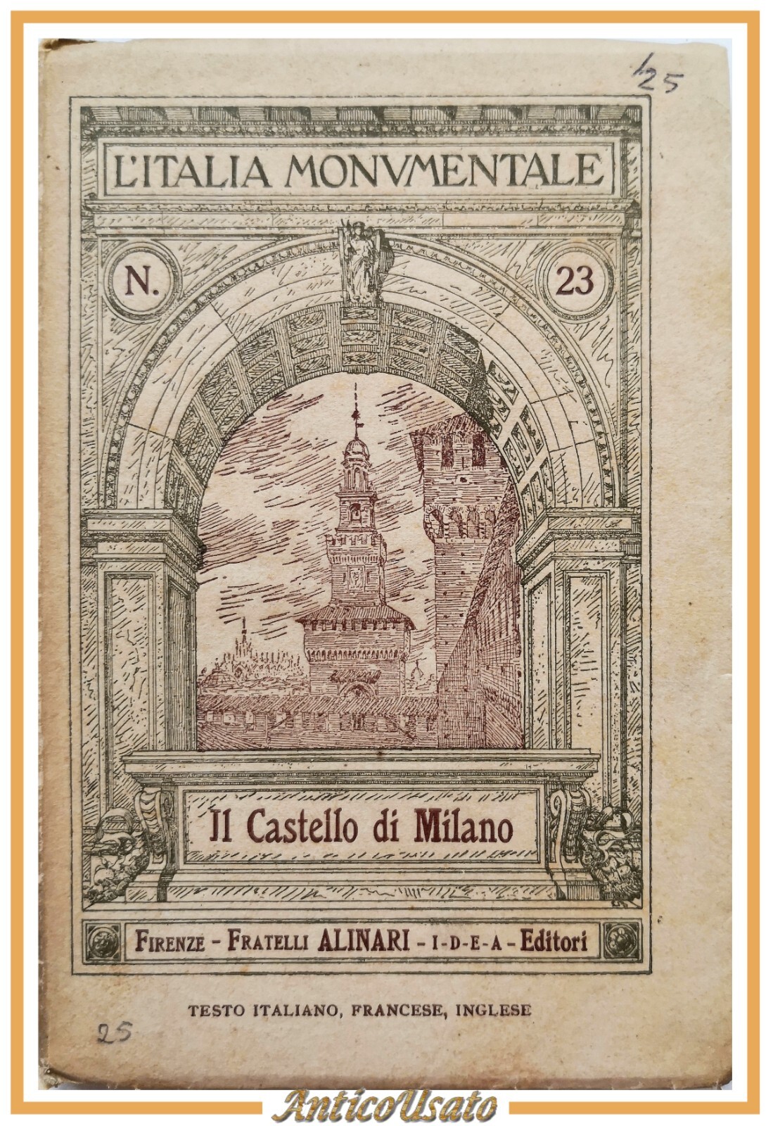 IL CASTELLO DI MILANO 64 illustrazion testo Polifilo 1925 Fratelli …
