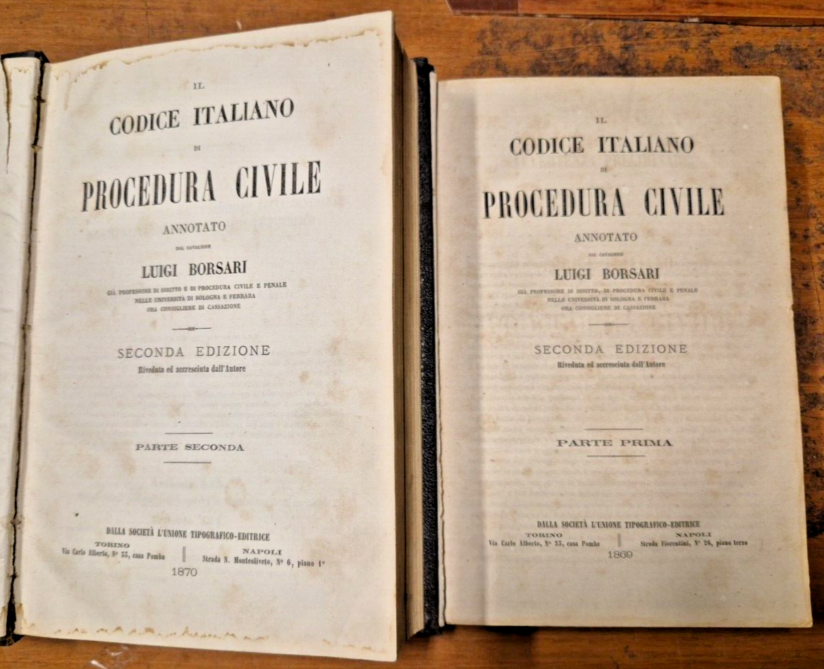 IL CODICE ITALIANO DI PROCEDURA CIVILE annotato Luigi Borsari 2 …