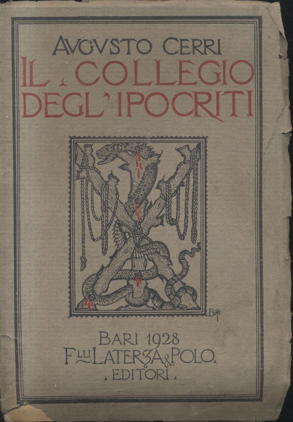 IL COLLEGIO DEGL IPOCRITI di Augusto Cerri 1928 Laterza e …
