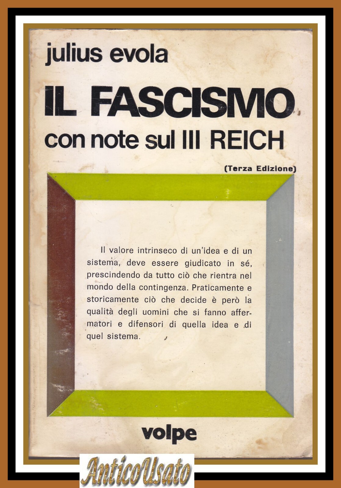 IL FASCISMO CON NOTE DEL III REICH di Julius Evola …