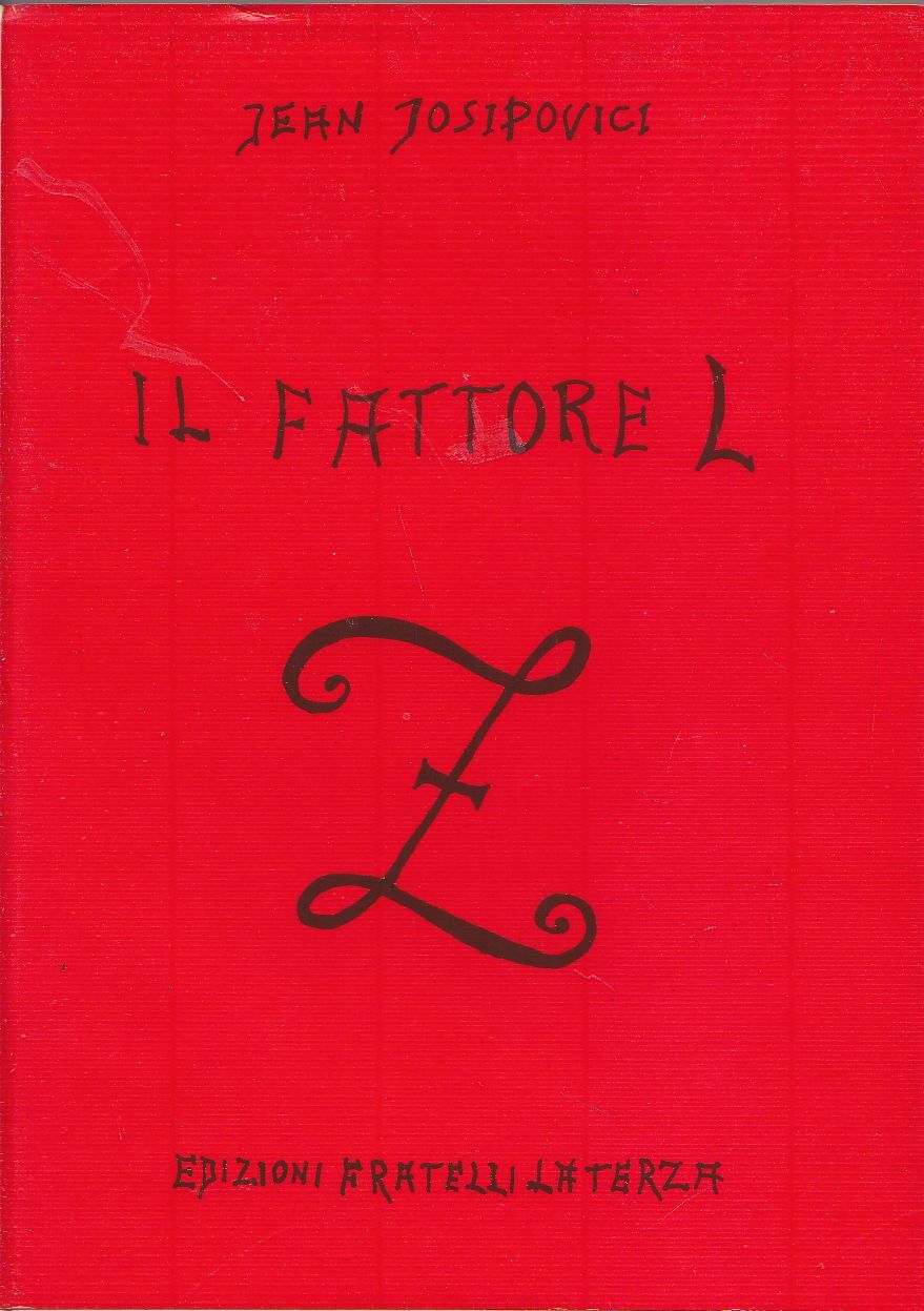 IL FATTORE L di Jean Josipovici 1989 Fratelli Laterza libro …