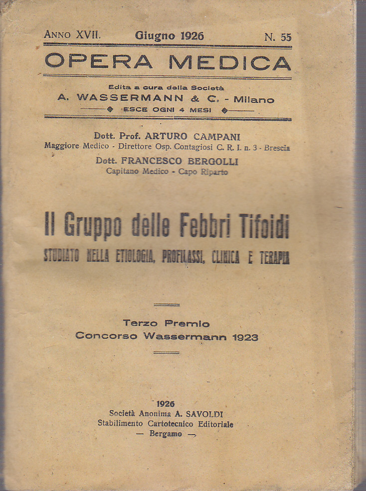 IL GRUPPO DELLE FEBBRI TIFOIDI STUDIATI ETIOLOGIA PROFILASSI CLINICA E …