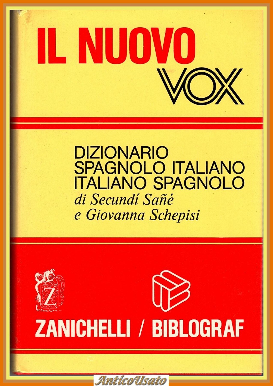 IL NUOVO VOX DIZIONARIO SPAGNOLO ITALIANO di Sanè Schepisi 1991 …