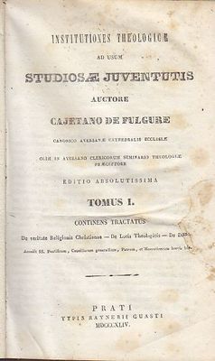 Institutiones Theologicae Ad Usum Studiosae Juventutis 5 voll 1844 libro …