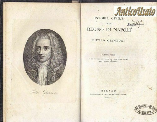 ISTORIA CIVILE DEL REGNO DI NAPOLI 14 volumi Pietro Giannone …