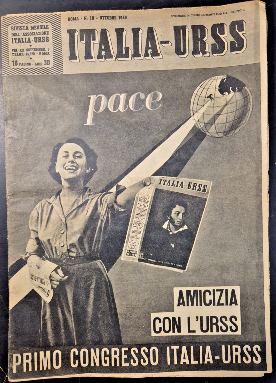 ITALIA URSS rivista mensile ottobre 1949 numero 10 primo congresso …