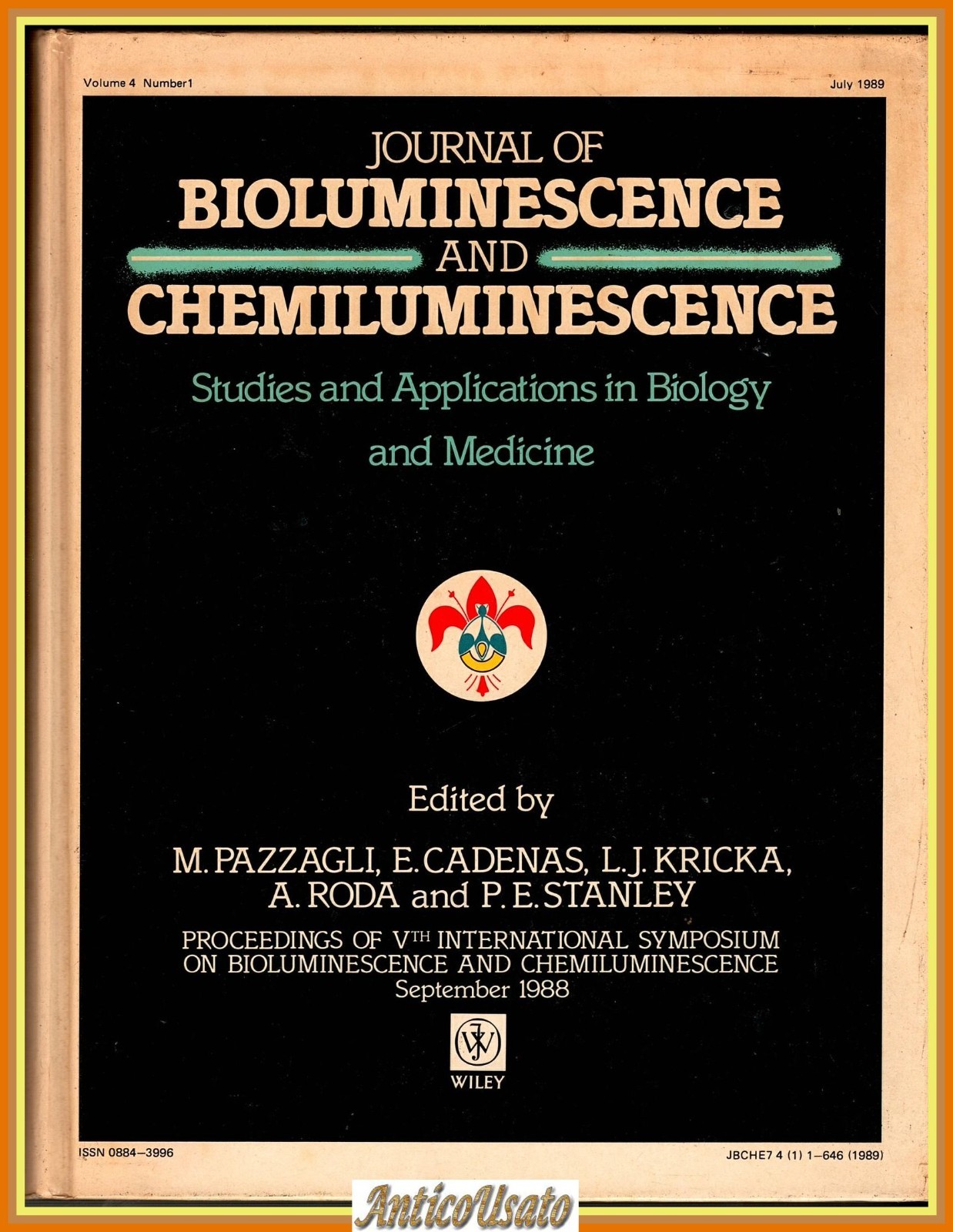 JOURNAL OF BIOLUMINESCENCE AND CHEMILUMINESCENCE Volume 4 numero 1 Luglio …