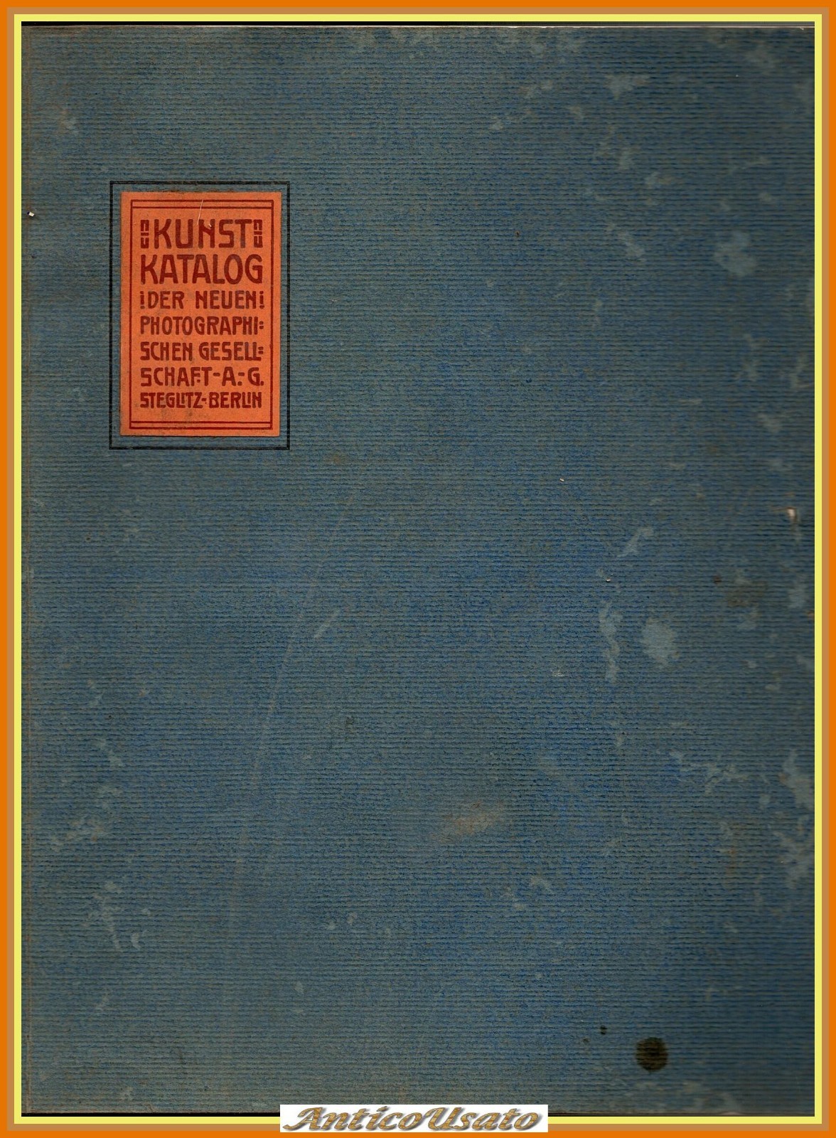 KUNST KATALOG DER NEUE PHOTOGRAPHISCHEN GESELLSCHAFT Steglitz Berlin Libro