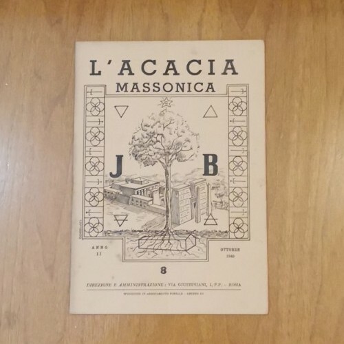 L'ACACIA MASSONICA Anno 2 Numero 8 Ottobre 1948 Rivista Mensile …