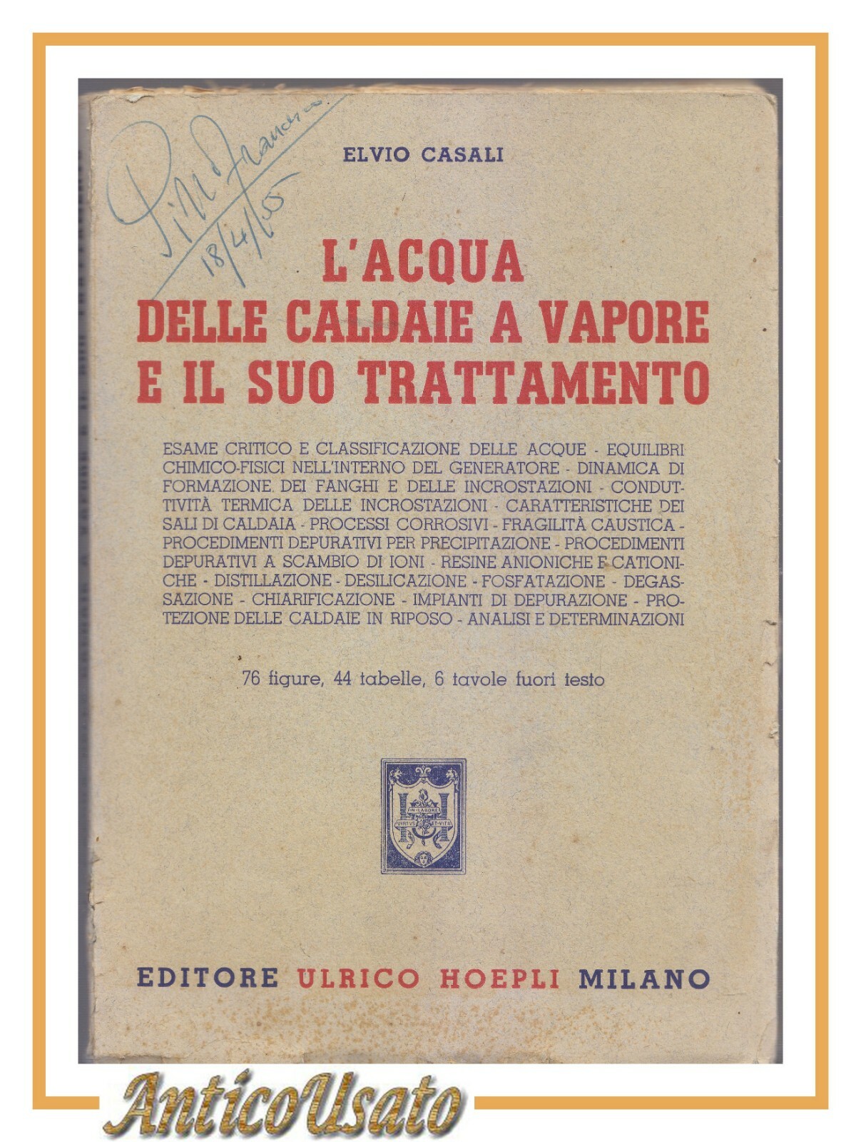 L'ACQUA DELLE CALDAIE A VAPORE E IL SUO TRATTAMENTO DI …