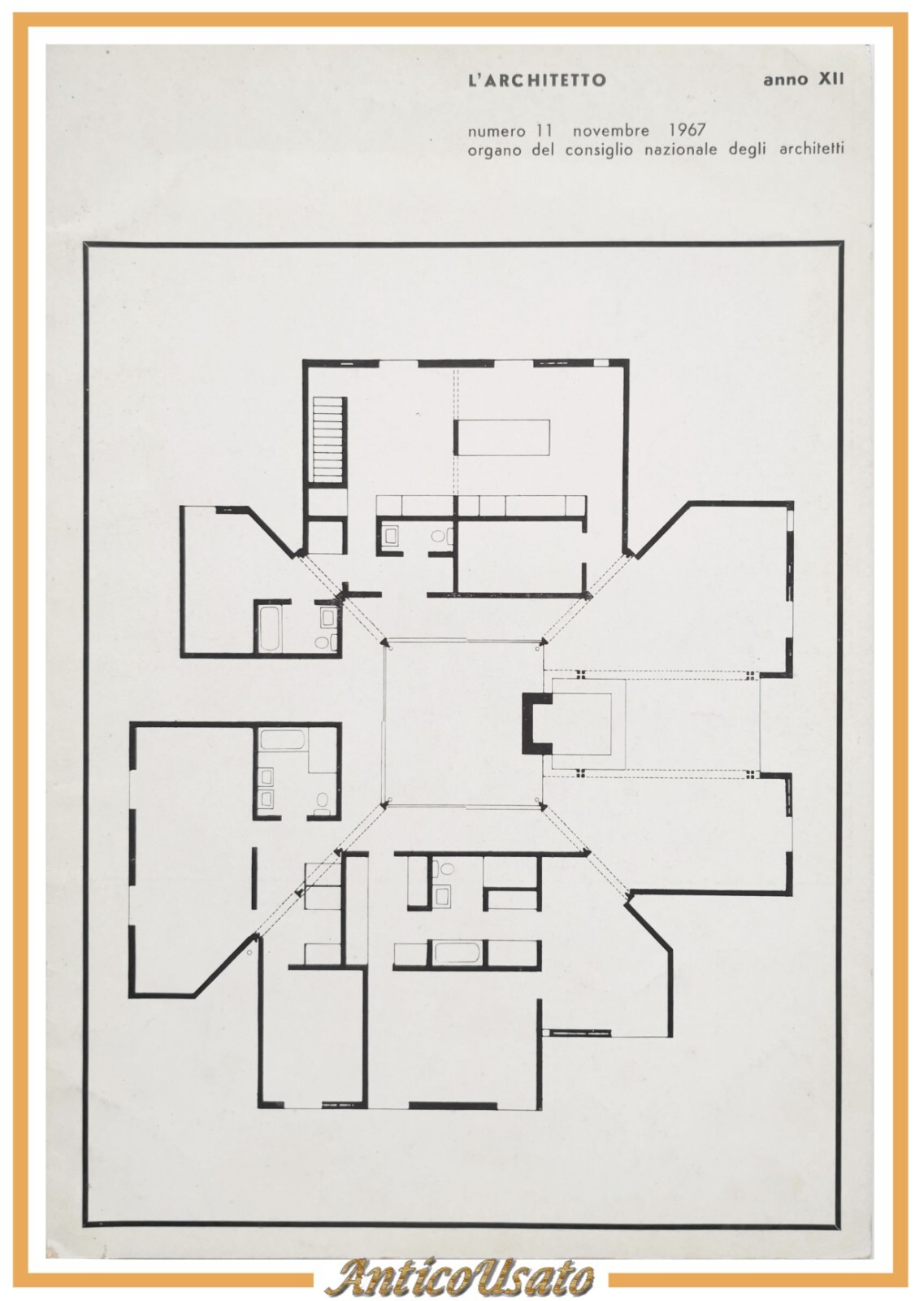 L'ARCHITETTO Numero 11 novem 1967 Rivista Organo Consiglio Nazionale Architetti