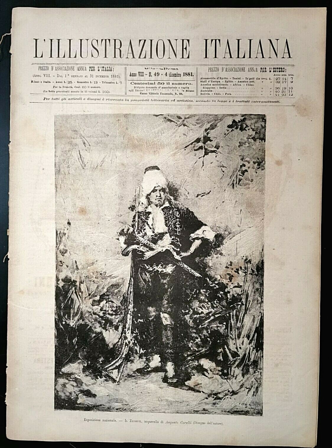 L'ILLUSTRAZIONE ITALIANA del 4 dicembre giornale antico scavi Pompei illustrato