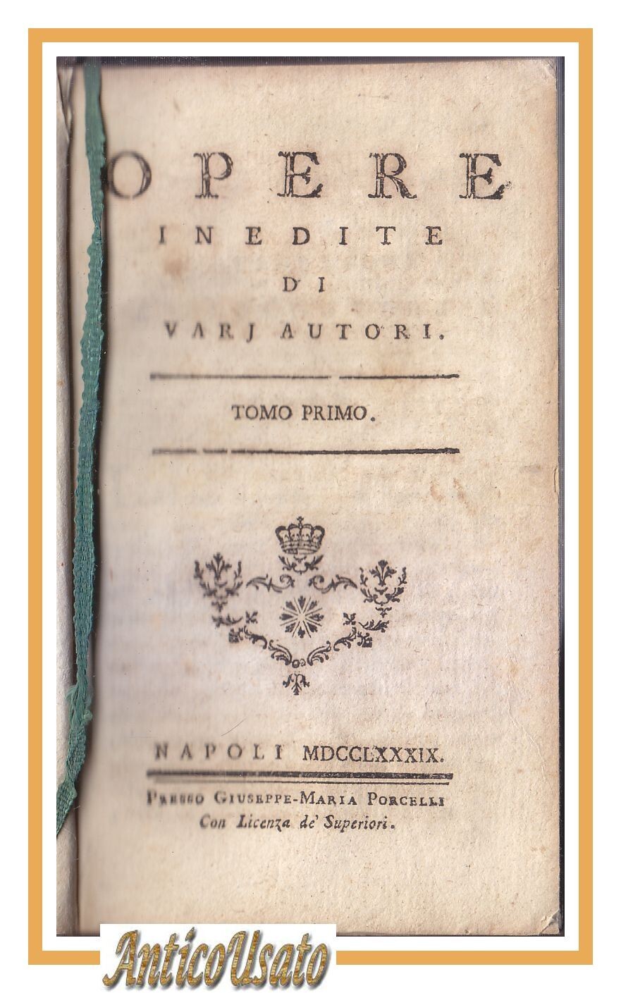 LA BOCCOLECA DE VERGILIO ED AUTRE PPOESIE 1789 Libro Opere …
