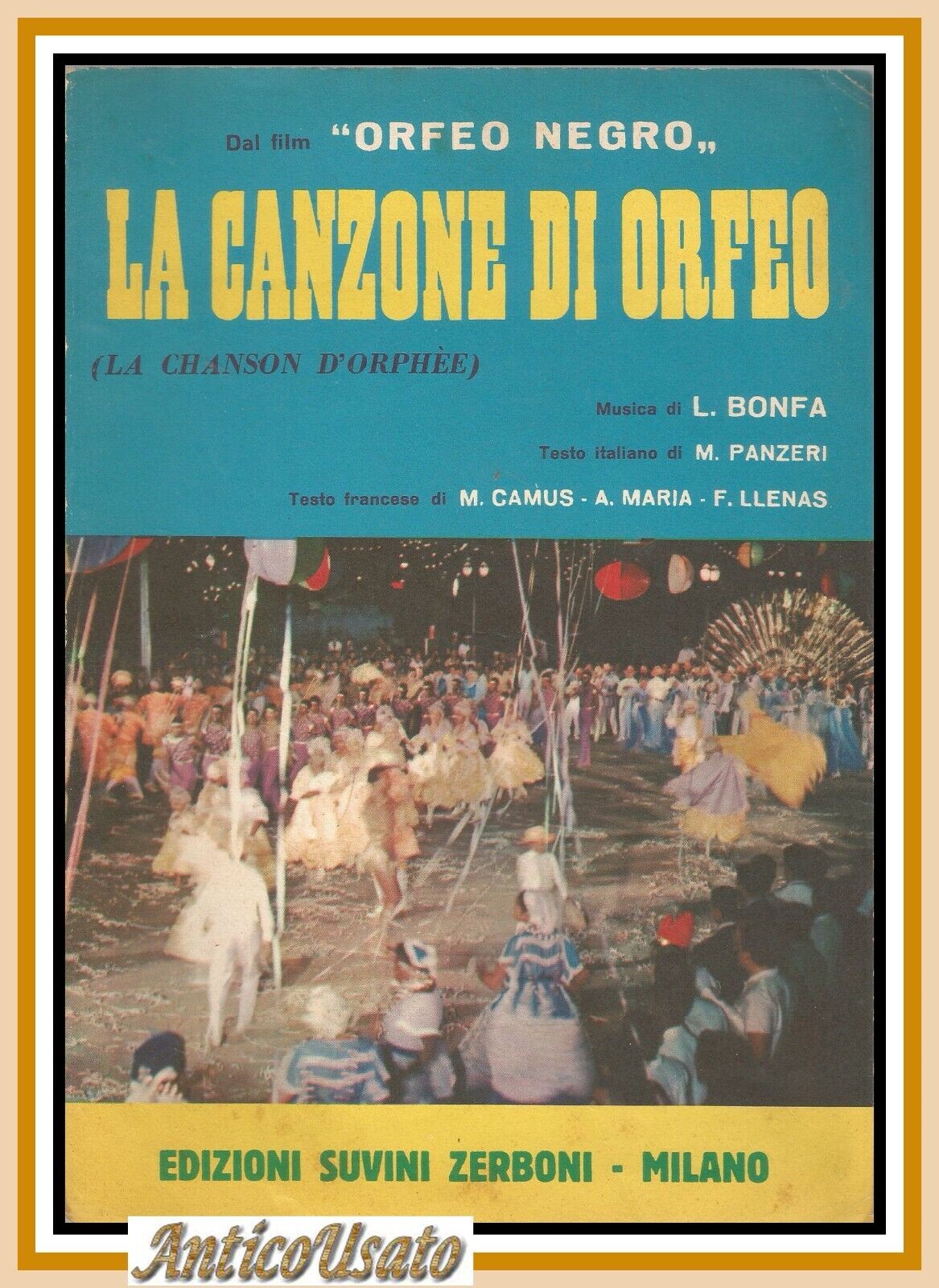 LA CANZONE DI ORFEO spartito per canto mandolino chitarra fisarmonica …