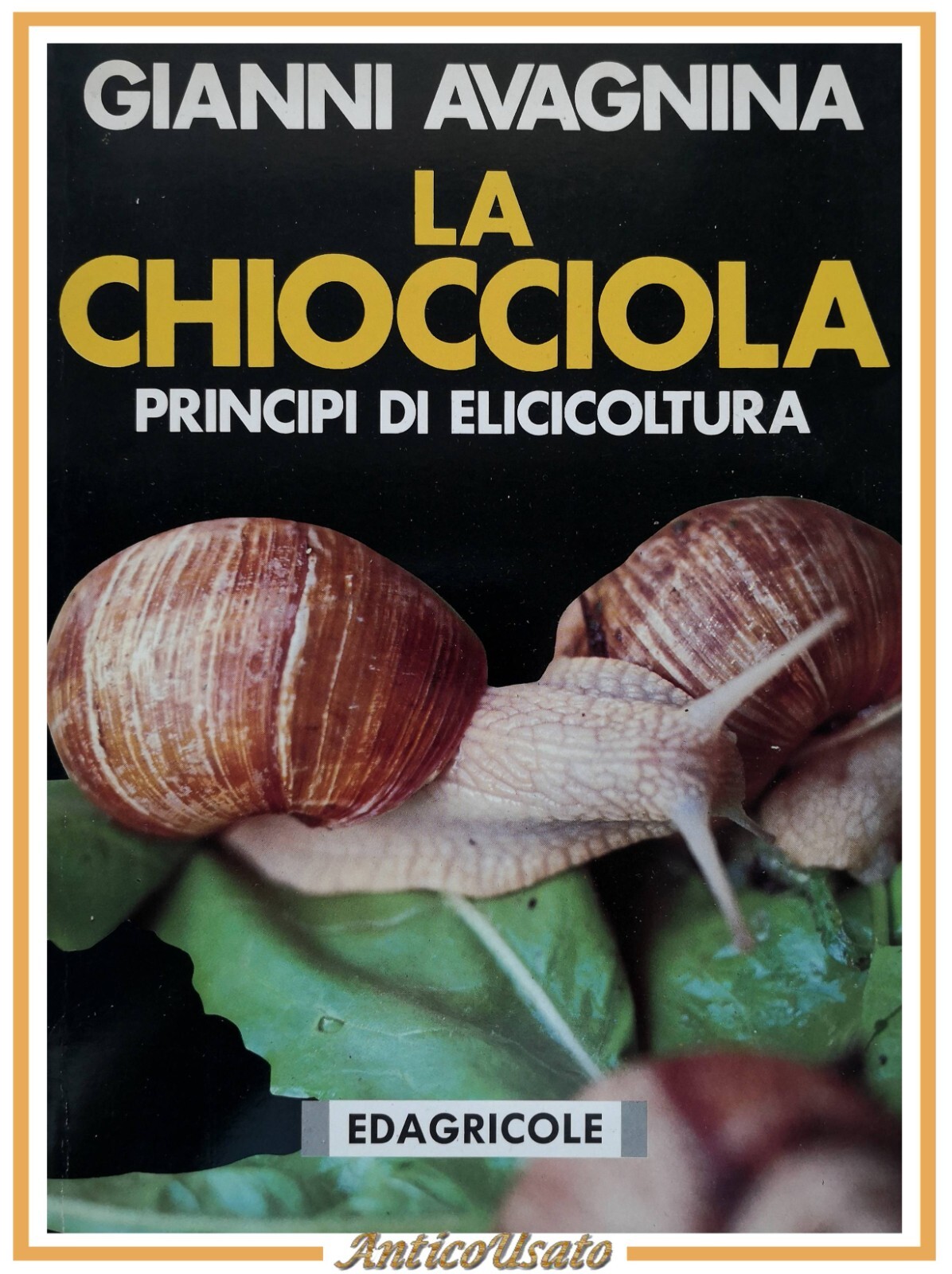 LA CHIOCCIOLA di Gianni Avagnina 2000 Calderini Edagricole Libro elicicoltura