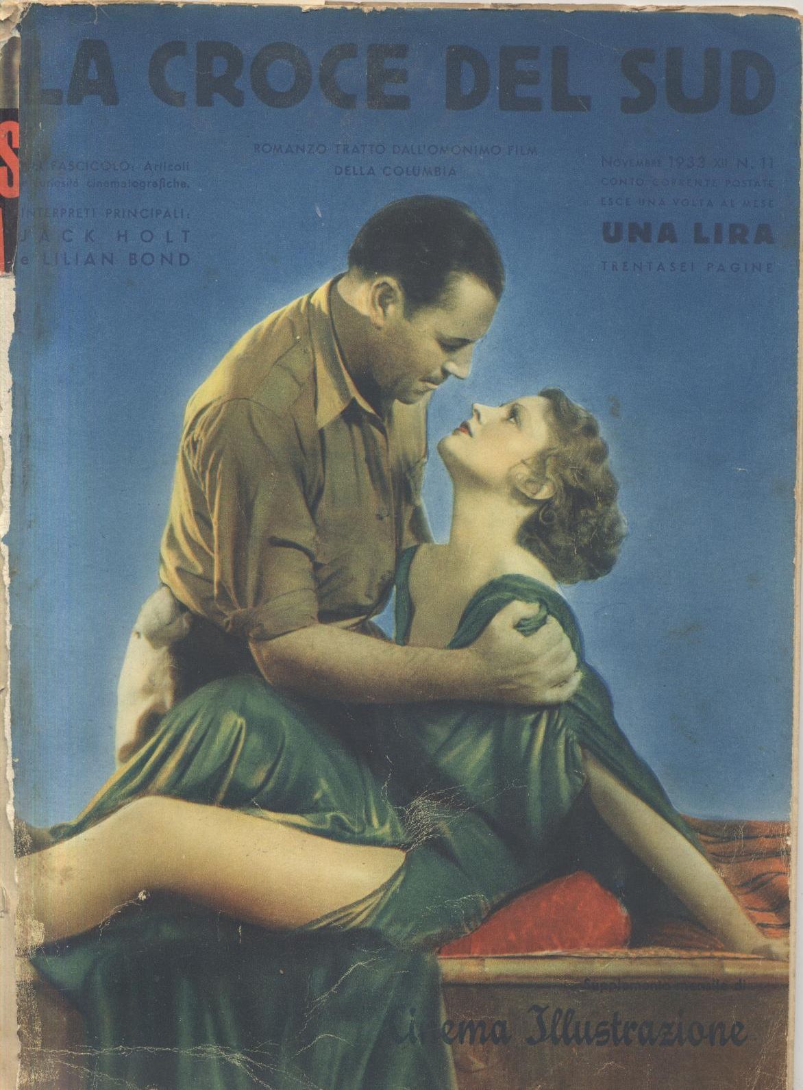 LA CROCE DEL SUD supplemento CINEMA ILLUSTRAZIONE novembre 1933 gornale …