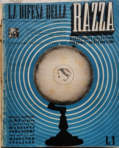 LA DIFESA DELLA RAZZA 1939 40 annata ANNO III giornale …