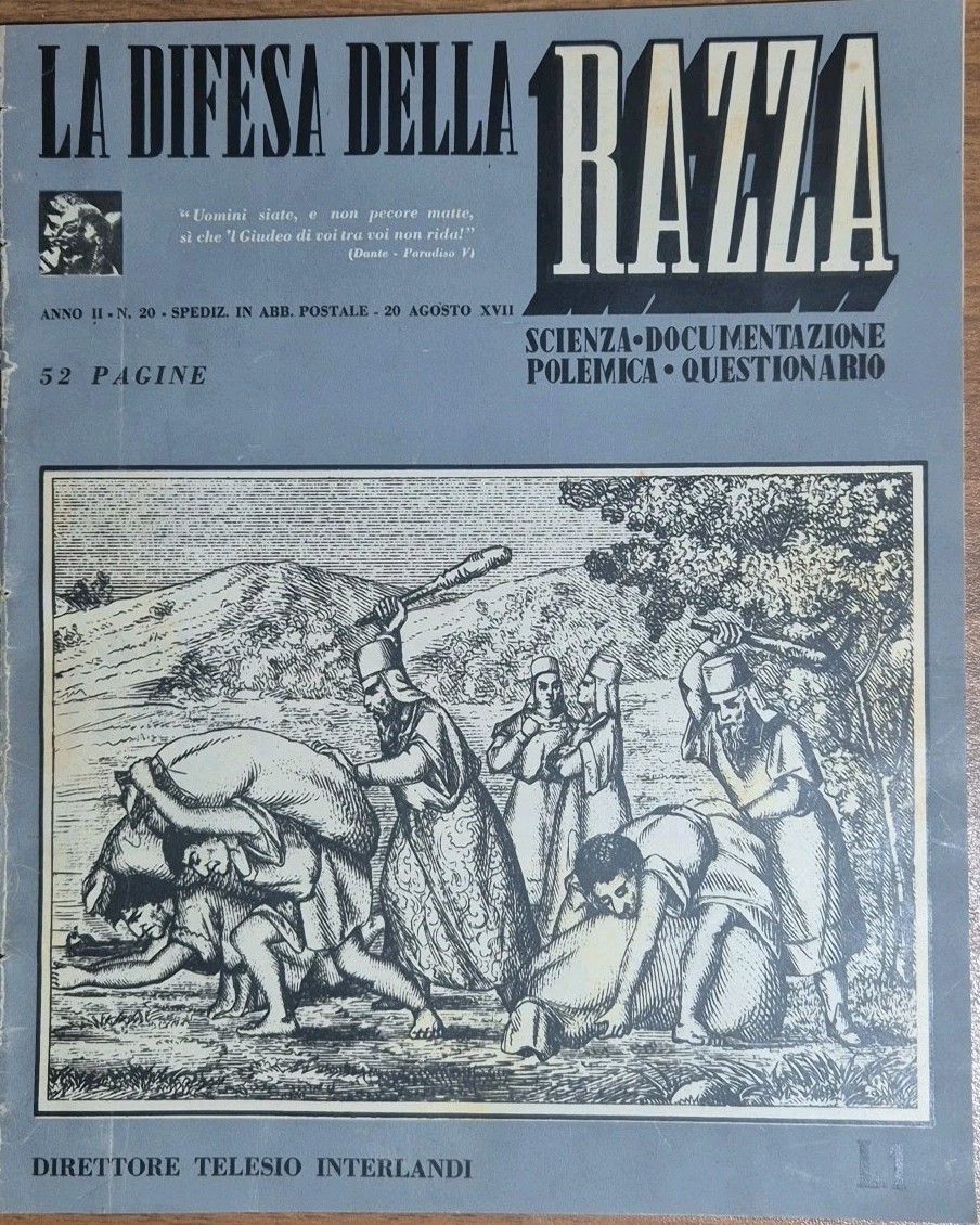 LA DIFESA DELLA RAZZA 1939 ANNO II n 20 Rivista …