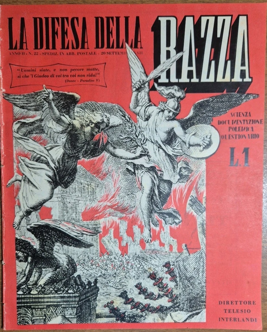 LA DIFESA DELLA RAZZA 1939 ANNO II n 22 Rivista …
