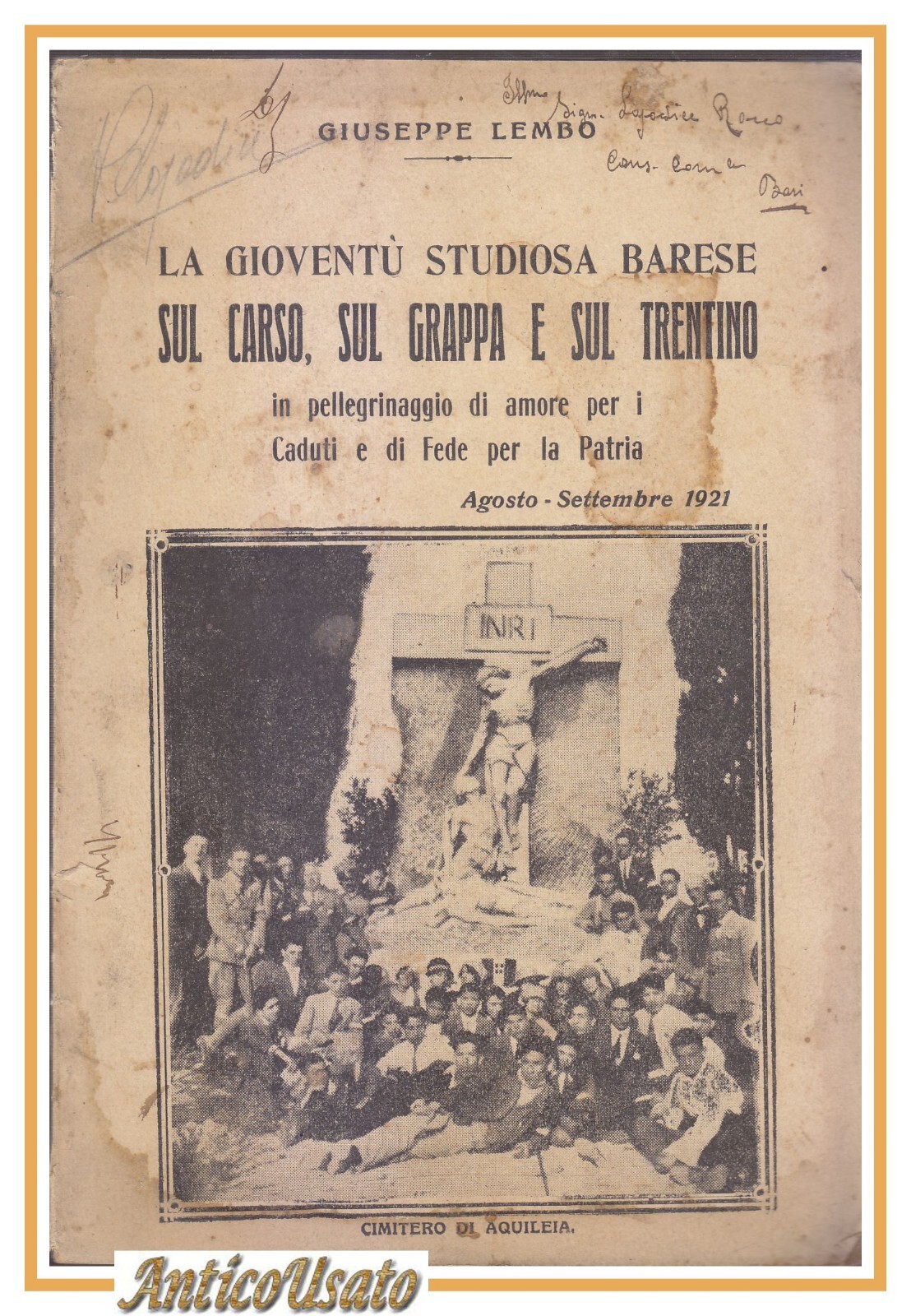 LA GIOVENTÙ STUDIOSA BARESE SUL CARSO GRAPPA E TRENTINO di …