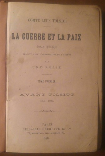 La Guerre Et La Paix volume 1 di Leon Tolstoj …