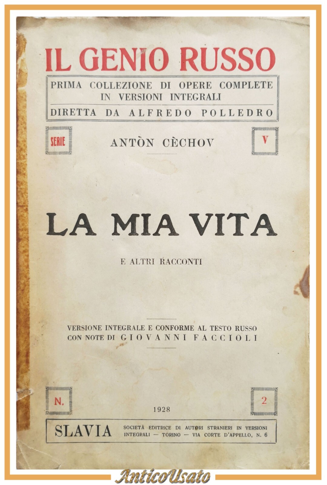 LA MIA VITA e altri racconti di Anton Cechov 1928 …