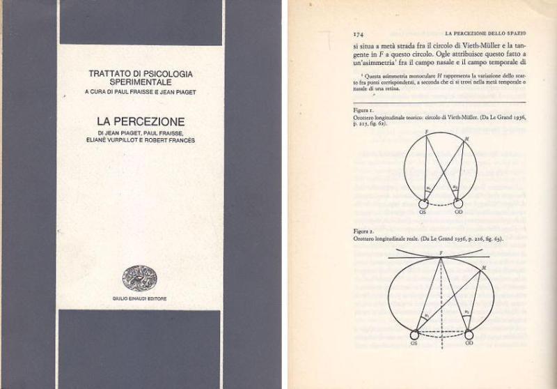 LA PERCEZIONE di Piaget Fraisse Vurpillot libro trattato psicologia sperimentale