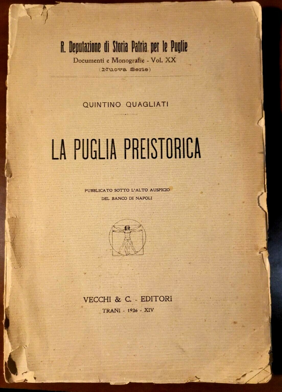 LA PUGLIA PREISTORICA di Quintino Quagliati 1936 Trani libro storia …