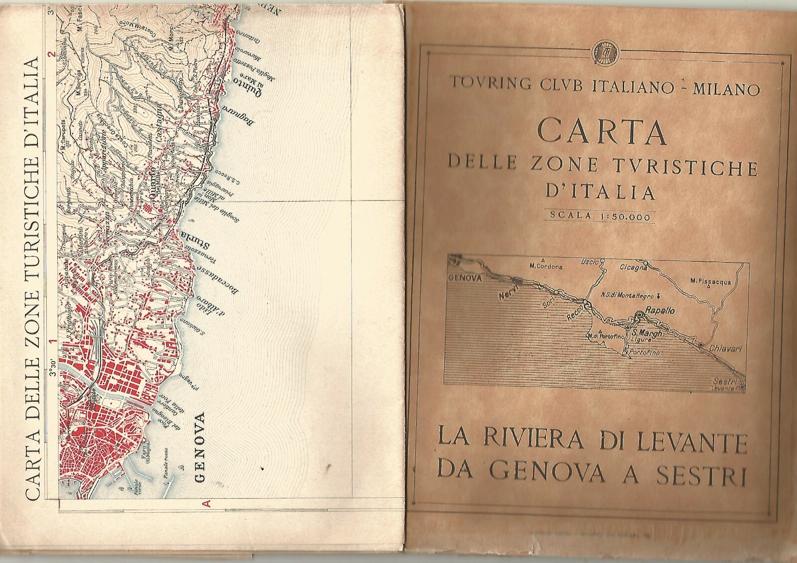 LA RIVIERA DI LEVANTE GENOVA CARTA DELLE ZONE TURISTICHE D'ITALIA …