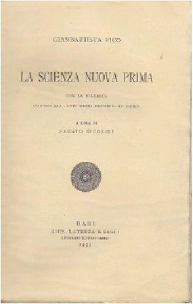 LA SCIENZA NUOVA PRIMA CONTRO ATTI ERUDITI DI LIPSIA Giambattista …
