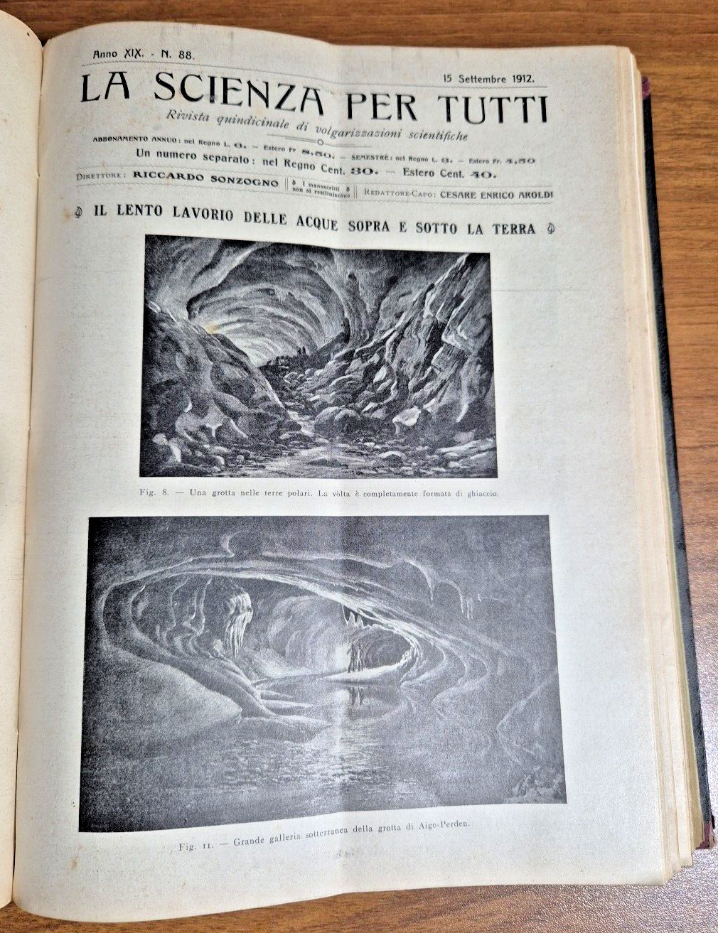 LA SCIENZA PER TUTTI annata completa 1912 volume IV Sonzogno …